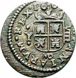 Large Reverse for 8 Maravedies 1662 coin