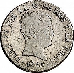 Large Obverse for 8 Maravedies 1823 coin