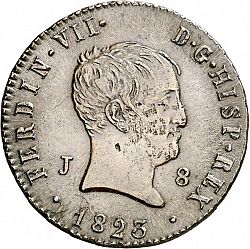 Large Obverse for 8 Maravedies 1823 coin