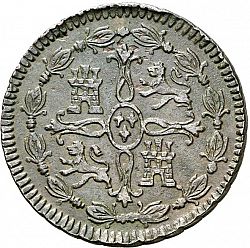 Large Reverse for 8 Maravedies 1812 coin