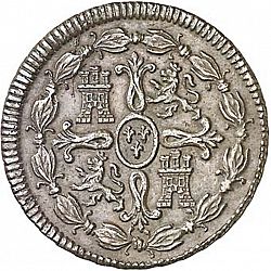 Large Reverse for 8 Maravedies 1819 coin