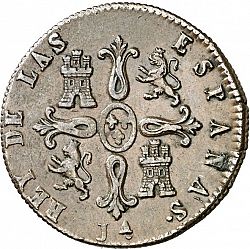 Large Reverse for 8 Maravedies 1823 coin