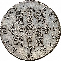 Large Reverse for 8 Maravedies 1823 coin