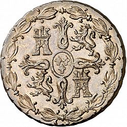 Large Reverse for 8 Maravedies 1831 coin