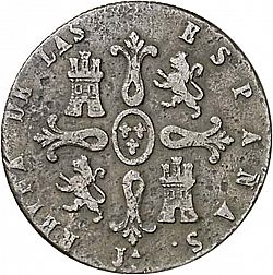 Large Reverse for 8 Maravedies 1840 coin