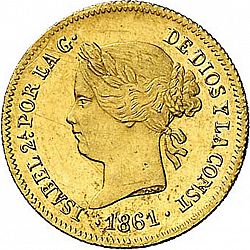 Large Obverse for 1 Peso 1861 coin