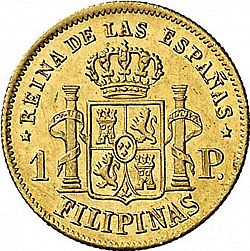 Large Reverse for 1 Peso 1861 coin