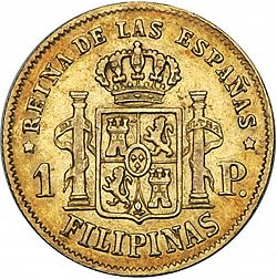 Large Reverse for 1 Peso 1863 coin
