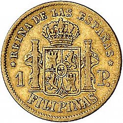 Large Reverse for 1 Peso 1867 coin