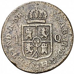 Large Obverse for 1 Cuarto 1835 coin