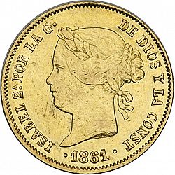 Large Obverse for 4 Pesos 1861 coin