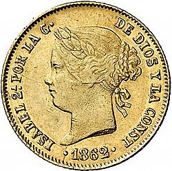 Large Obverse for 4 Pesos 1862 coin