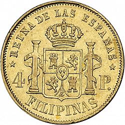 Large Reverse for 4 Pesos 1861 coin