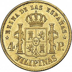 Large Reverse for 4 Pesos 1862 coin