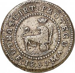Large Obverse for 4 Cuartos 1835 coin