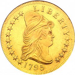 10 dollar 1795 Large Obverse coin