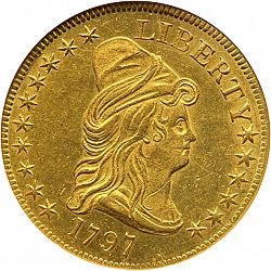 10 dollar 1797 Large Obverse coin