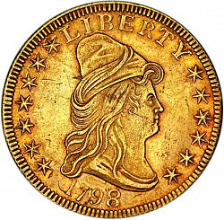 10 dollar 1798 Large Obverse coin