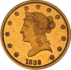 10 dollar 1838 Large Obverse coin