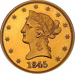 10 dollar 1845 Large Obverse coin