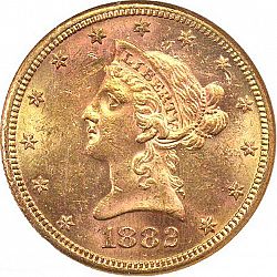 10 dollar 1882 Large Obverse coin