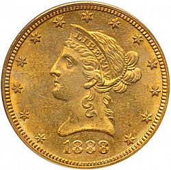 10 dollar 1888 Large Obverse coin