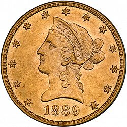 10 dollar 1889 Large Obverse coin