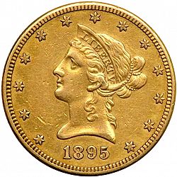 10 dollar 1895 Large Obverse coin
