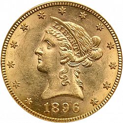 10 dollar 1896 Large Obverse coin