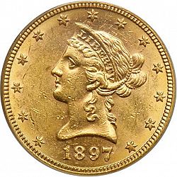 10 dollar 1897 Large Obverse coin