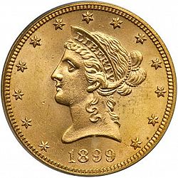 10 dollar 1899 Large Obverse coin
