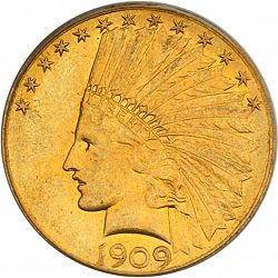 10 dollar 1909 Large Obverse coin