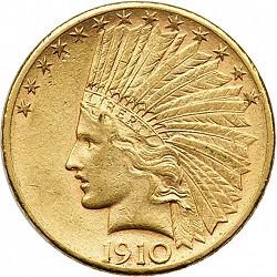 10 dollar 1910 Large Obverse coin