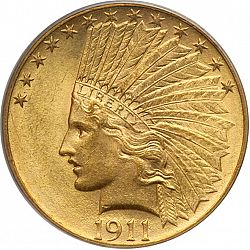 10 dollar 1911 Large Obverse coin