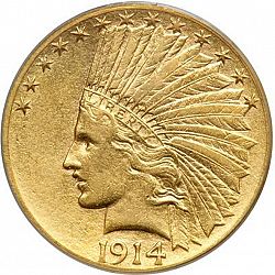 10 dollar 1914 Large Obverse coin