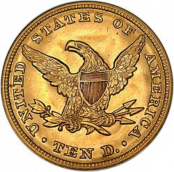 10 dollar 1848 Large Reverse coin