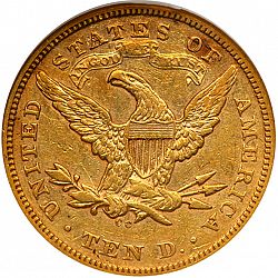 10 dollar 1870 Large Reverse coin