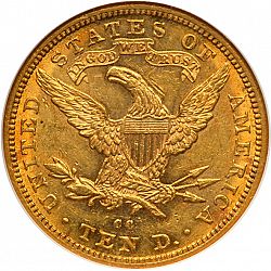 10 dollar 1882 Large Reverse coin