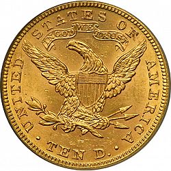 10 dollar 1885 Large Reverse coin