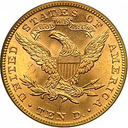 10 dollar 1890 Large Reverse coin