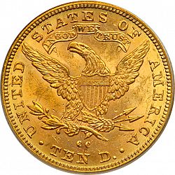 10 dollar 1890 Large Reverse coin
