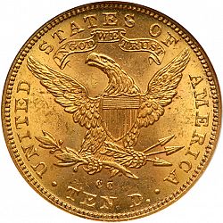 10 dollar 1891 Large Reverse coin