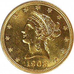 10 dollar 1903 Large Reverse coin