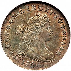dime 1796 Large Obverse coin