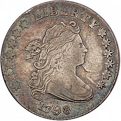 dime 1798 Large Obverse coin