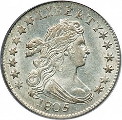 dime 1805 Large Obverse coin