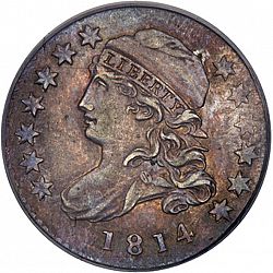 dime 1814 Large Obverse coin