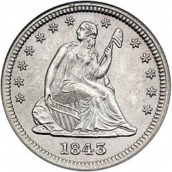 dime 1843 Large Obverse coin