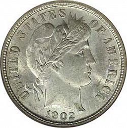 dime 1902 Large Obverse coin