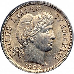 dime 1903 Large Obverse coin